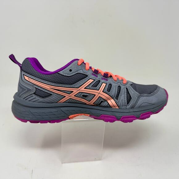 ASICS Gel Venture-7 Run Shoes Womens Sz 6 Gray Orange Lightweight K.8.4 Durable - Picture 4 of 15